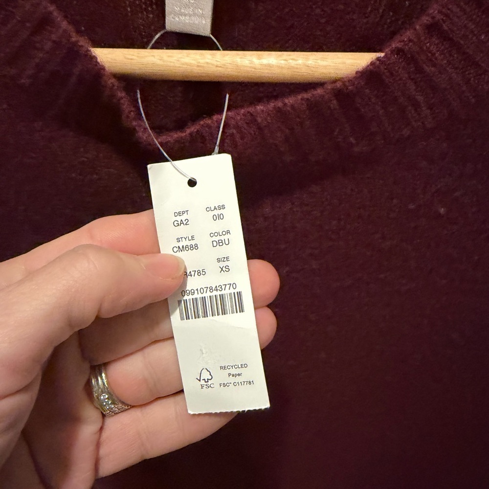 J Crew Oversized Vintage Wool Sweater Tee - Picture 4 of 5